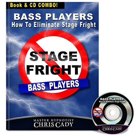 hypnosis stage fright for bass players hypnosis cd and book cover